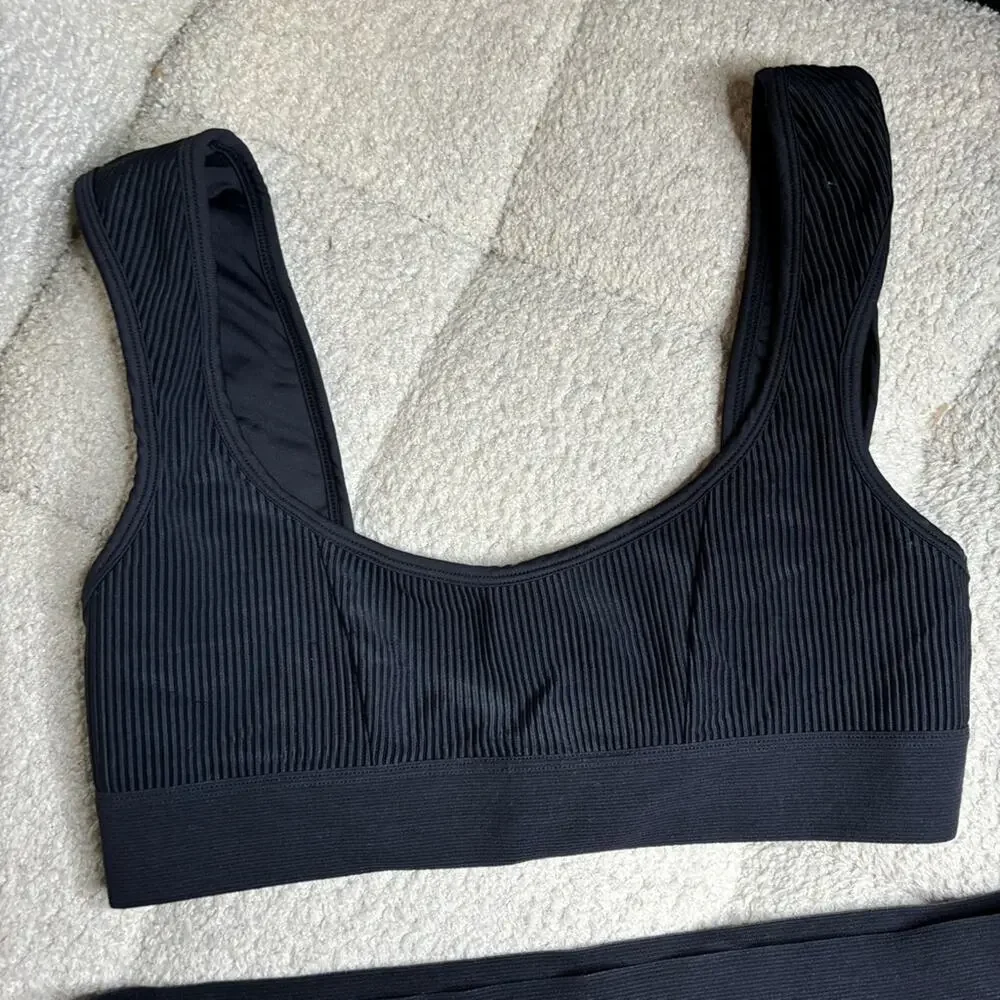 Frankie's Bikinis Ribbed Bikini Set - Gavin Cheeky Bottom + Drew Ribbed Top